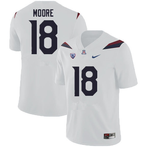 Men #18 Nick Moore Arizona Wildcats College Football Jerseys Sale-White